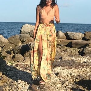 ASOS Satin Split Maxi Skirt